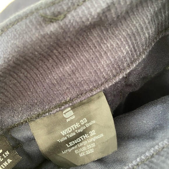 Men’s Blue G Raw Pants, 33W 32L - Picture 5 of 5